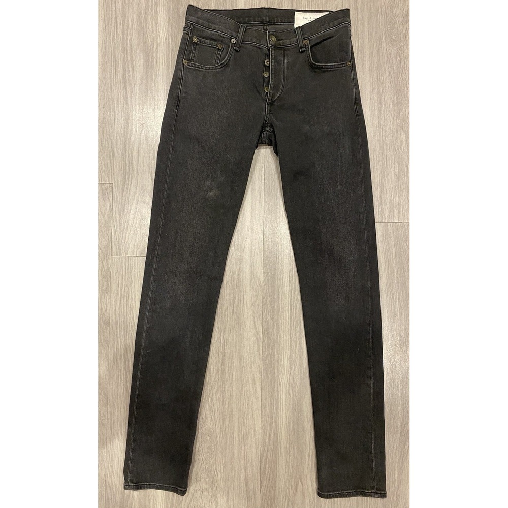 Rag & Bone Men's Standard Issue Fit 2 Slim Jeans - Worn Black - 30 30x34